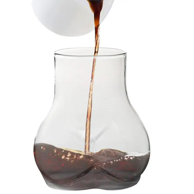 Butt Glass Cup Creative Glass Ass Mug Milk Taste Butt Body Shape Lovely Cup Glass Cup For Milk Water Coffee Cups Home Decor