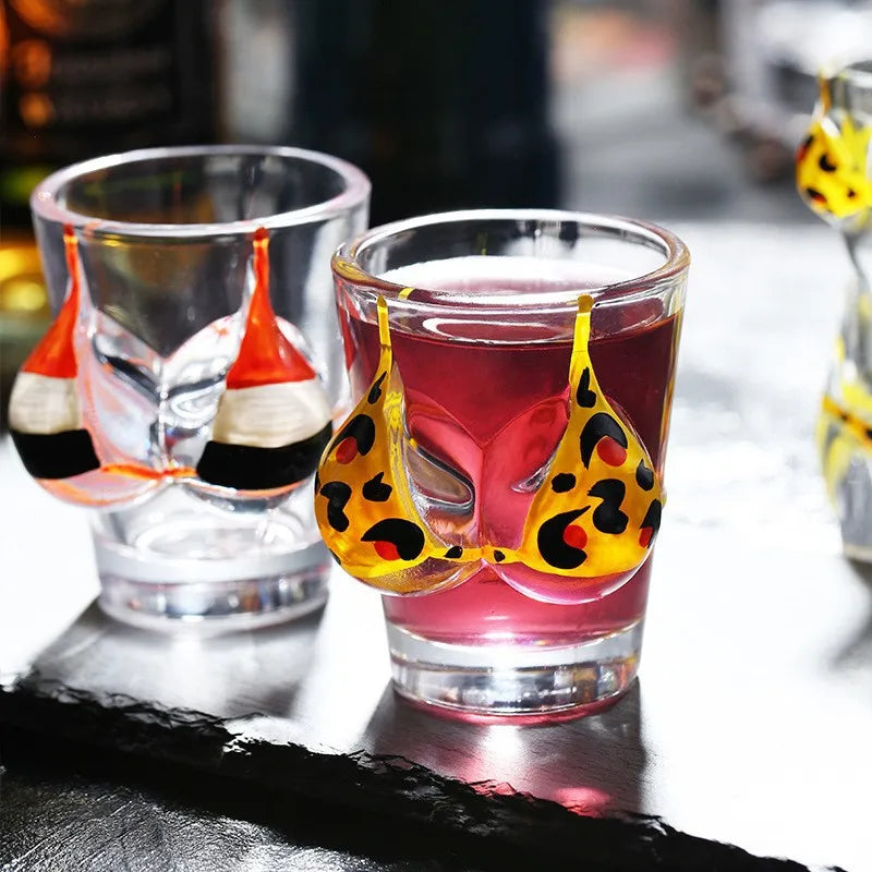 Bikini Bust 3D Shot Glass Funny Girls Body Shape Wine Glasses Bar Bachelor Par Cocktail Whiskey Vodka  Beverage Cups 50/80ML