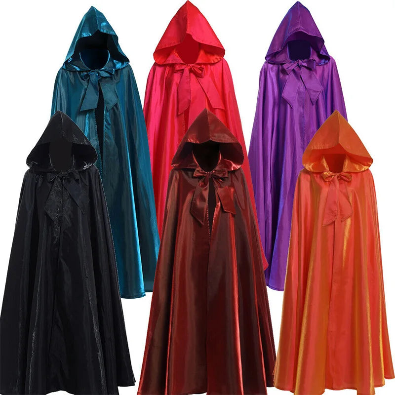 Halloween costume, medieval cloak, wizard's robe, death role-playing costume