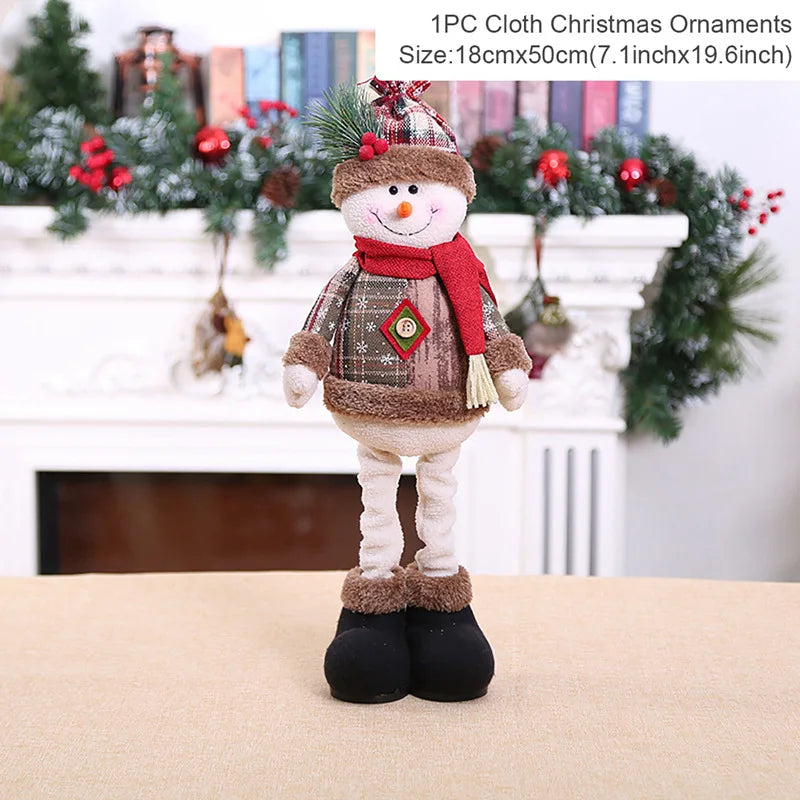 Christmas Santa Doll Merry Christmas Decorations For Home 2024 Table Xmas Ornaments Navidad Natal Noel New Year Decor 2025 Gifts