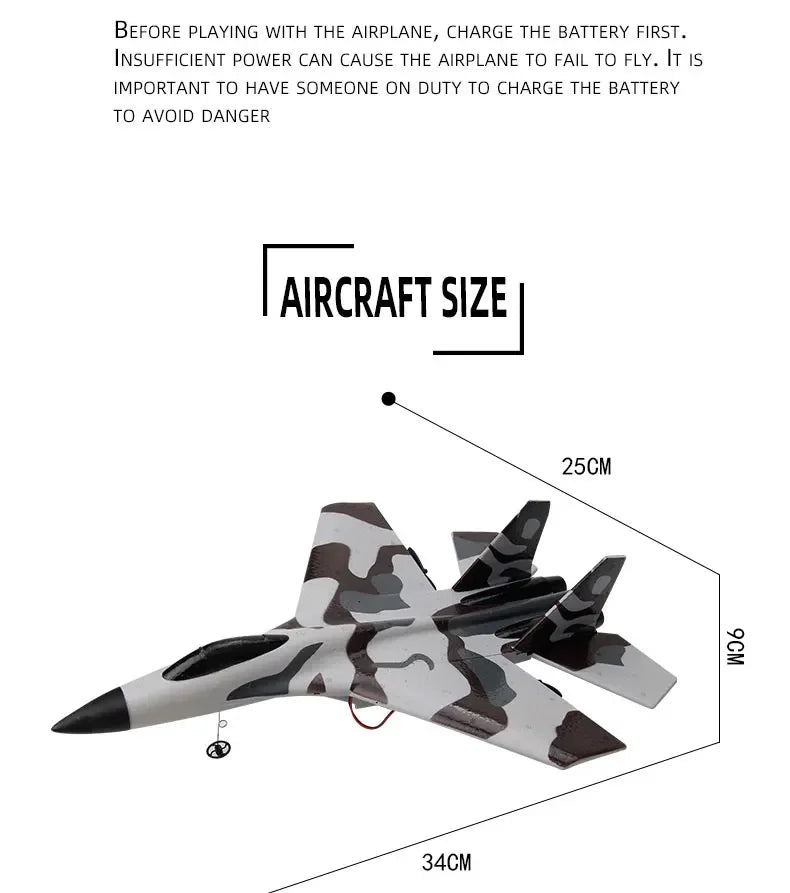 FX620   RC Foam Aircraft SU-35 Plane 2.4G   Remote Control Fighter- Plane Glider Airplane Foam Boys Toys for Children