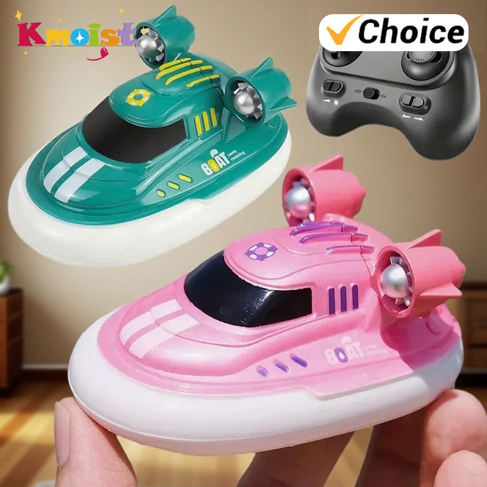 2.4G Electric Racing Boat Waterproof Model Ship Mini LED Light High Speed Remote Control Child Outdoor Toys for Boys Kids Gifts