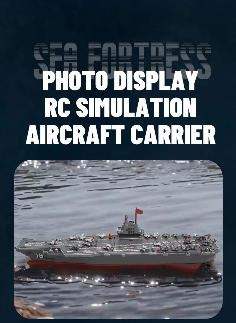 JJRC New Product Water Ship Model 2.4G Remote Control Aircraft Carrier Children's Electric Toy Remote Control Ship