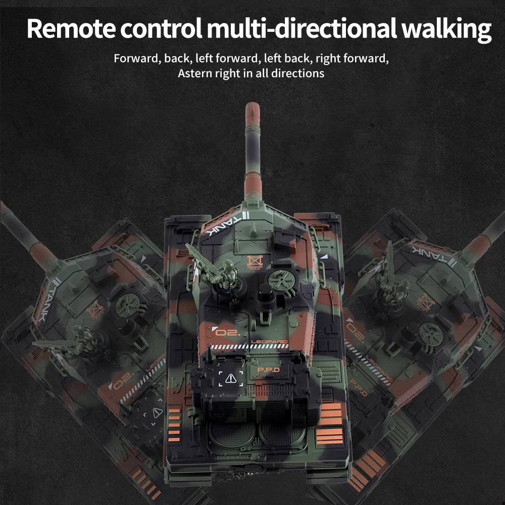 2.4G Tracked Simulation Remote Control Tank Water Bomb Spray Remote Control Vehicle War Armored Vehicle Model Children Toy Gift