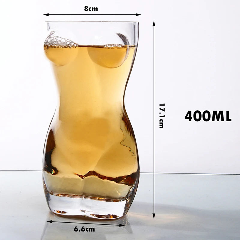Unique Beer Cup Funny Wine Glass Whisky Vodka Shot Glasses Creative Bar Cocktail Glass Body Shape Mug Coffee Juice Cup