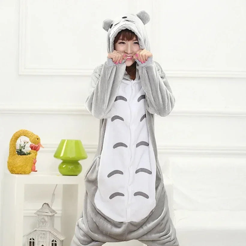Halloween    Animal Cartoon pour hommes et femmes, pantoufles de pyjama pour filles garçons,  drôle, olympiques d'hive ensemble