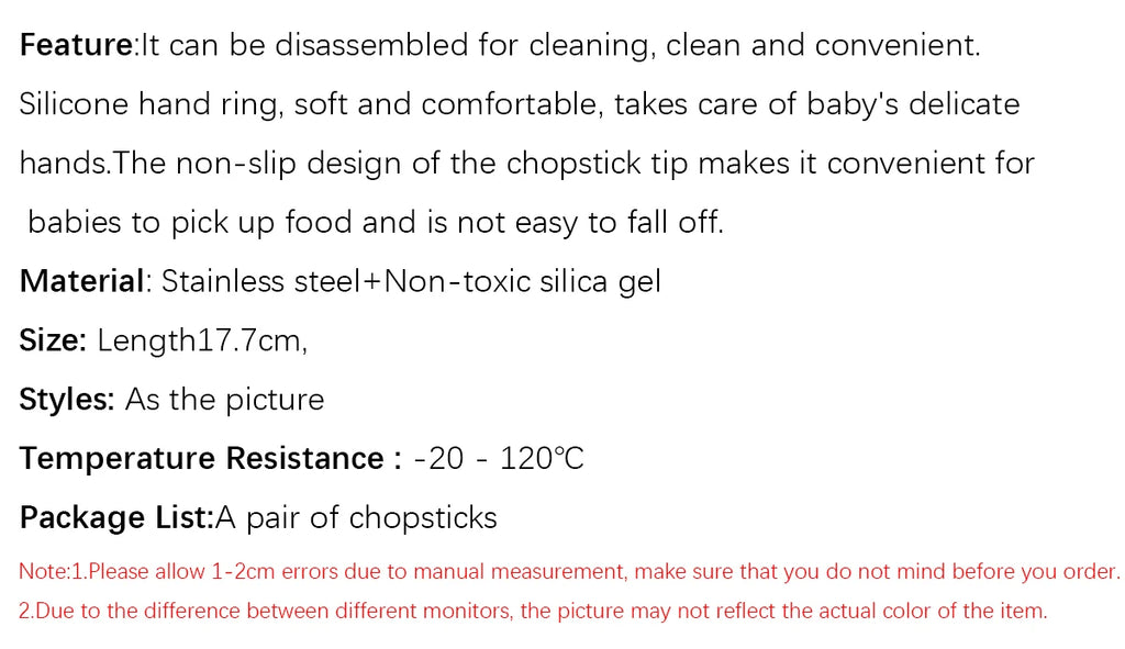 1pc Cartoon practice special dining chopsticks chopsticks children beginners removable recycling