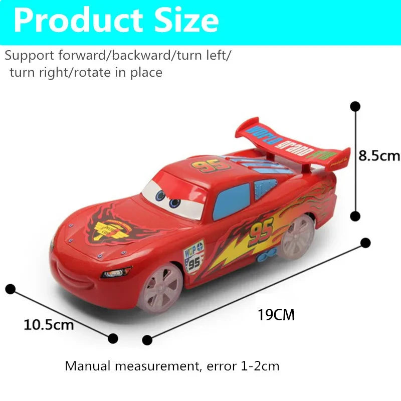 Anime Pixar Cars 3 Electric Toy Car Lightning Mcqueen Spider Man Four Channel Remote Control Car Model Toys For Children Gift