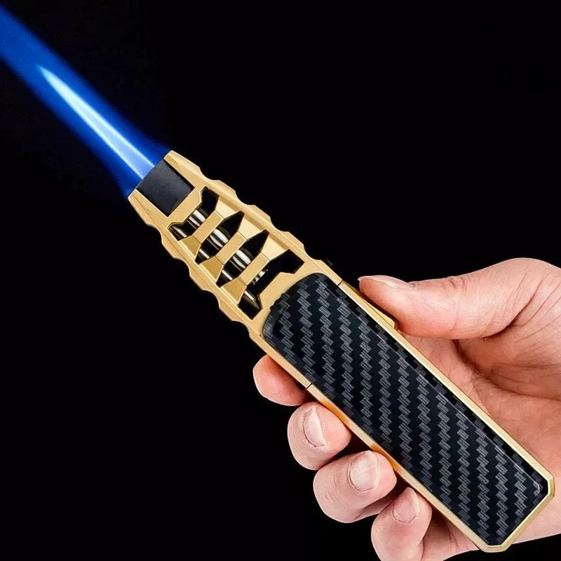 Kitchen BBQ Cigar Big Jet Flame Fire Butane Torch Outdoor Powerful Flame Camping Gun Lighter Mans Tools Without Gas No Box