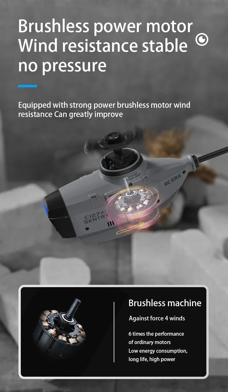 RC ERA C127 AI Brushless FPV with HD Camera Professional 4ch RC Helicopter Single Paddle Without Ailerons for Adult