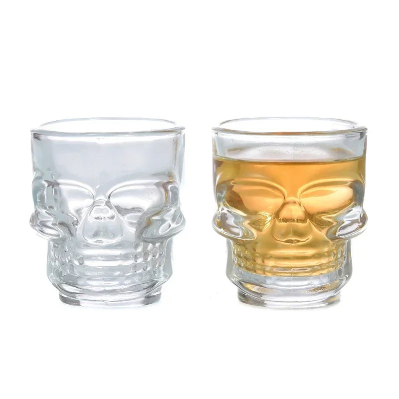 Halloween Gifts Skull Head Shot Glass Cup Creative Clear Crystal Wine Cup  Liquor Whisky Vodka Beer Steins for Party Bar