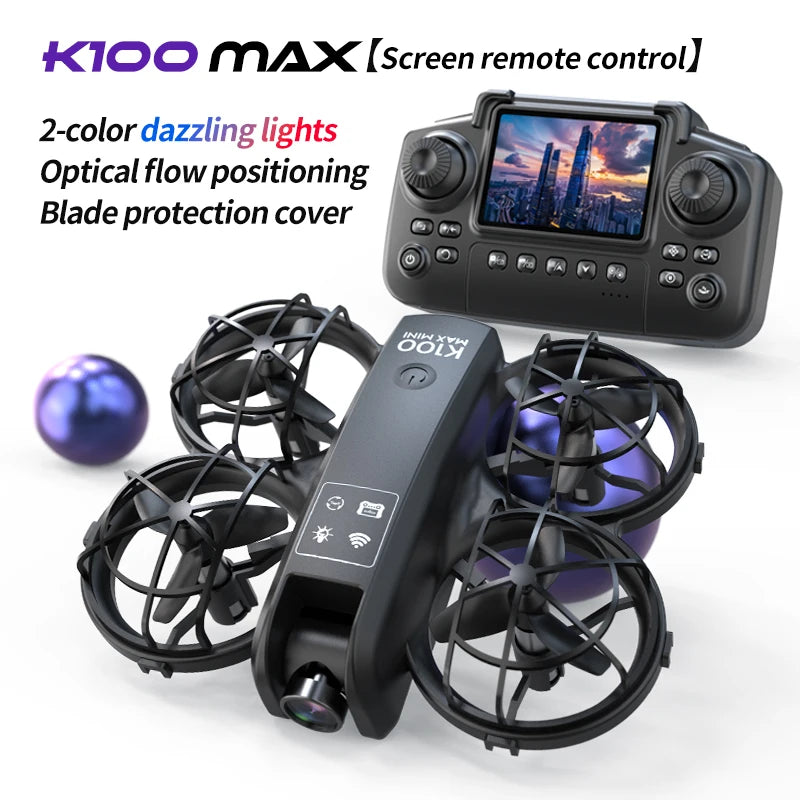 K100 MAX Mini GPS Drone 8K HD Camera Real Time Video Transmis Screen Control Obstacle Avoidance Aerial Photography RC Quadcopter