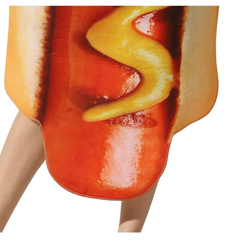 Halloween party costumes, hot dogs cosplay costumes stage performance costumes jumpsuits performance costumes