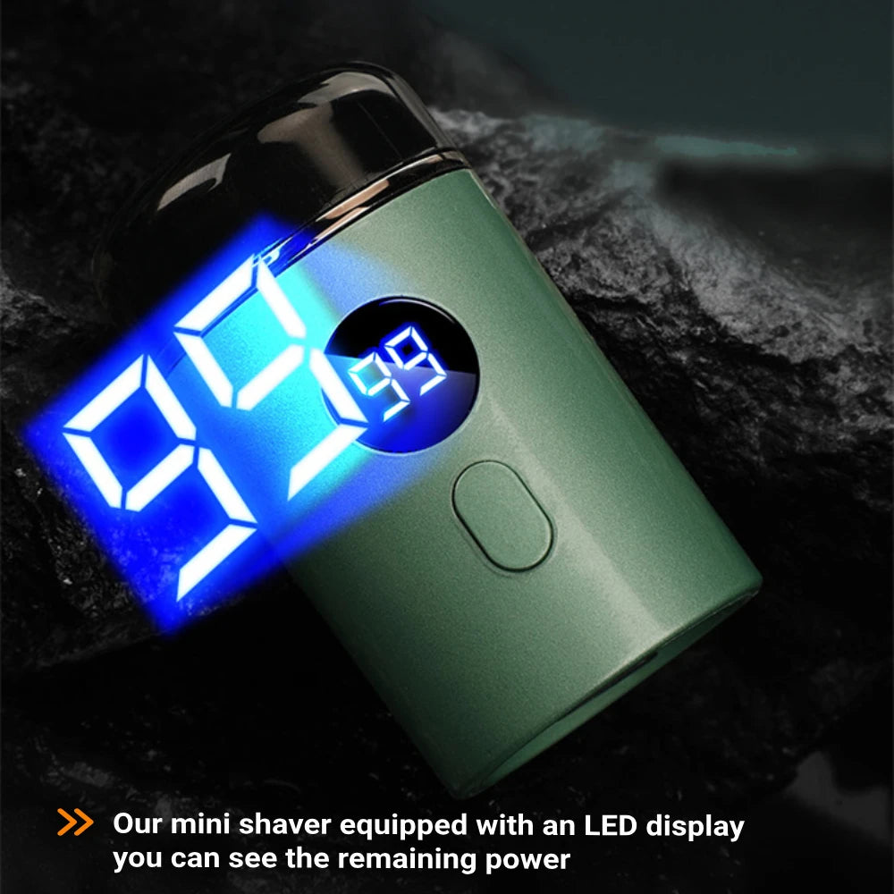 Men Electric Mini Shaver Rechargeable Type-c Charging Car Portable Led Digital Display Wet & Dry Shaver Men Women Home Razor