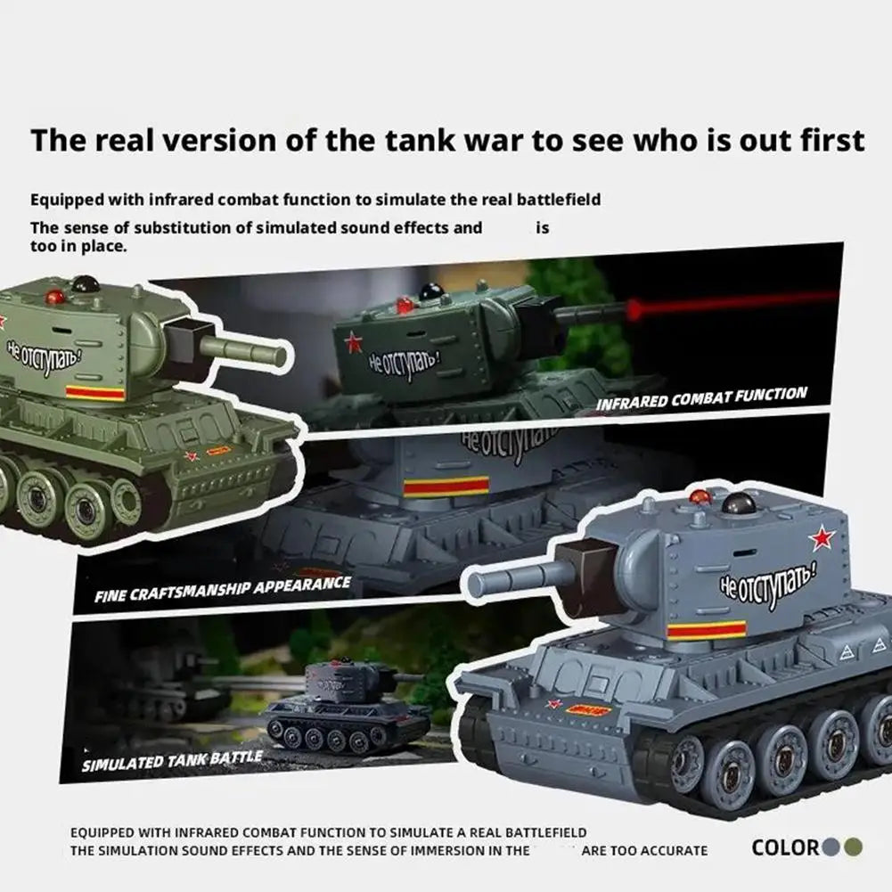 Mini Scale RC Battle Tanks - Safe Infrared Combat System with Rotation, Parent-Child Interactive Military Toys for Boys