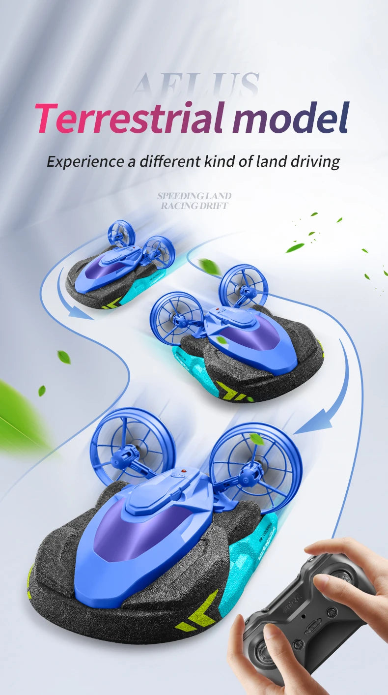 New S10 Water and Land 2 IN 1 Remote Control Drift Car Hovercraft Deformation Multifunctional RC Hovercraft Boat Car Kid RC Toy
