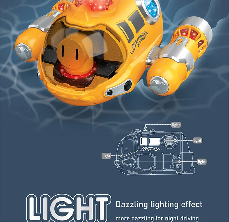 RC Boat Remote Control Boats Spray Powerboat Twin Propeller 2.4G Radio Controlled Ship with Lights Toys for Boys Girl Kids Gifts