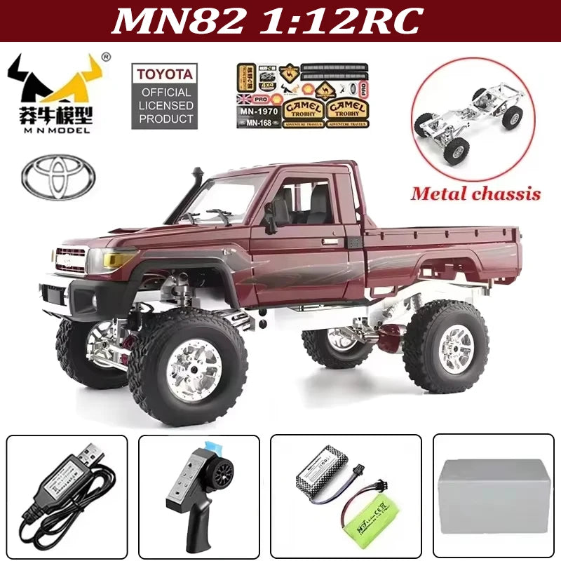 MN128 1/12 RC Car 4WD Jeep Model 2.4G Remote Control LED Light 4X4 Off Road 4WD Climbing RC Truck Electric Toy Car Gift for Boy