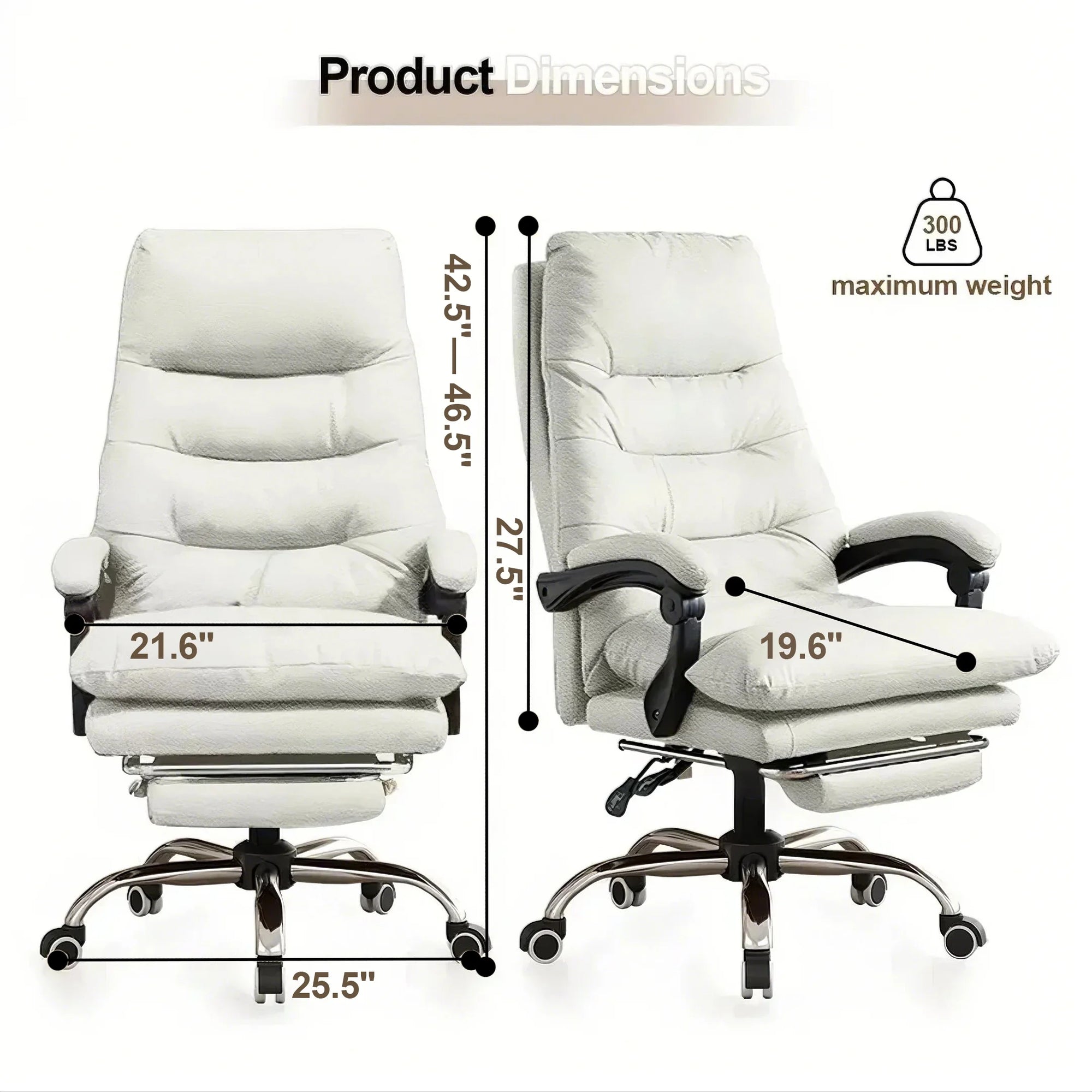 Comfortable Office Chair High Back Executive Desk Chair Leather Computer Gaming Chair Swivel Office Chairs with Footrest
