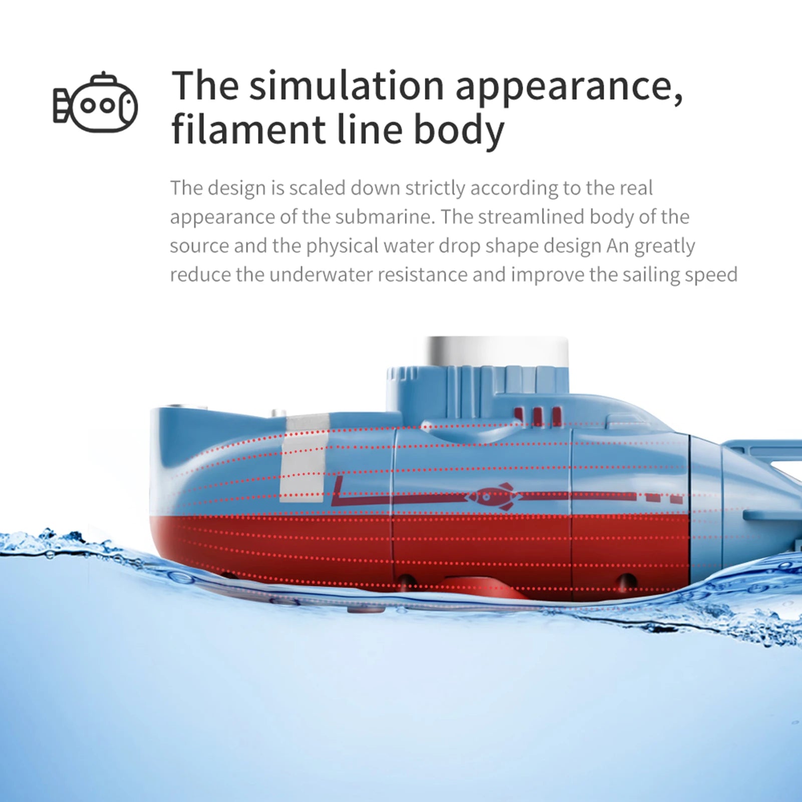 Mini RC Submarine 0.1m/s Speed Remote Control Boat Waterproof Diving Toy Simulation Model for Kids Christmas Gift  New Year Gift
