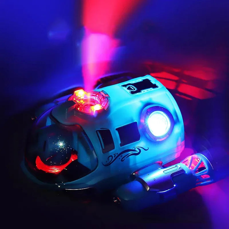 RC Boat Remote Control Boats Spray Powerboat Twin Propeller 2.4G Radio Controlled Ship with Lights Toys for Boys Girl Kids Gifts
