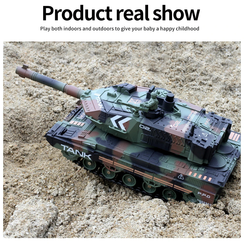 2.4G Tracked Simulation Remote Control Tank Water Bomb Spray Remote Control Vehicle War Armored Vehicle Model Children Toy Gift