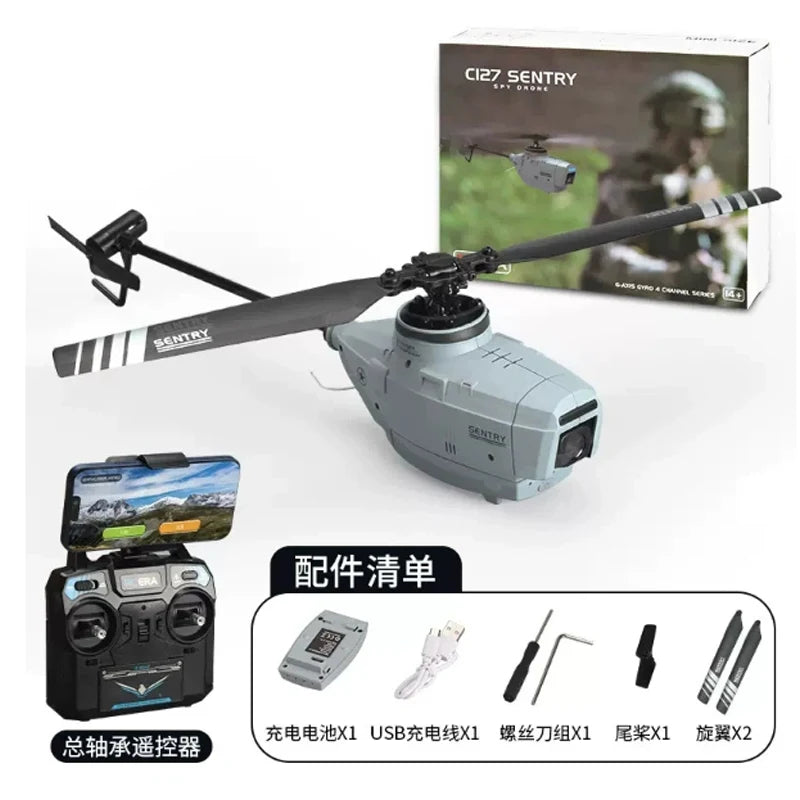 RC ERA C127 AI Brushless FPV with HD Camera Professional 4ch RC Helicopter Single Paddle Without Ailerons for Adult