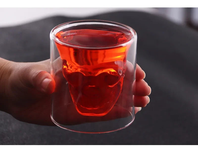 Skull Glass Cups 25/75/150/250ml Crystal Clear Creative Designer Party Bar Vodka Beer Drinking Glasses Unique Novelty Gift