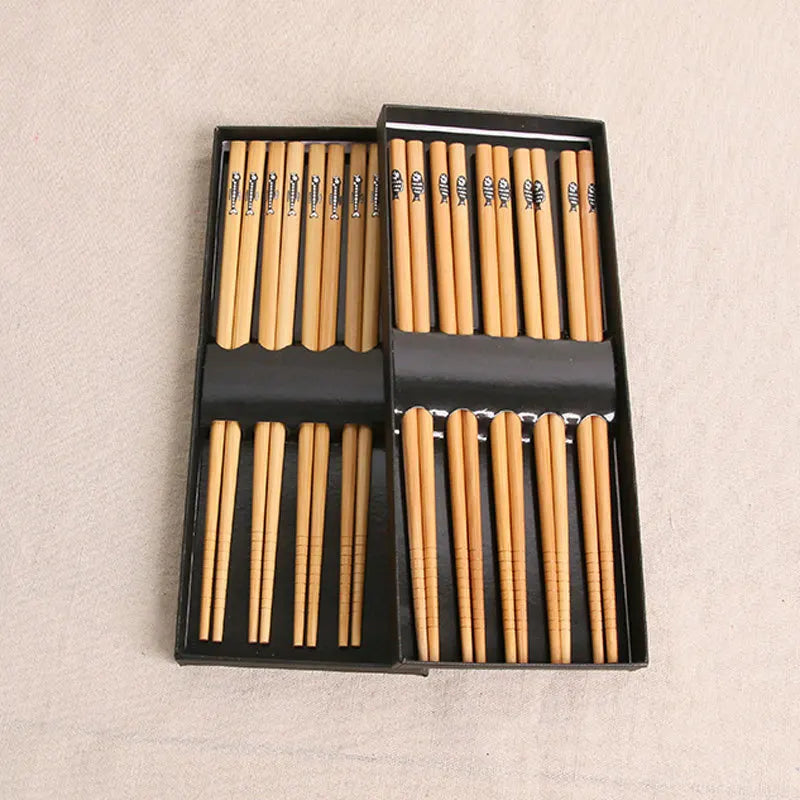 5Pairs Japanese Chopsticks for Sushi Non-Slip Food Sticks Chop Sticks Reusable Chinese Chopsticks Tableware Gift Kitchen Tools