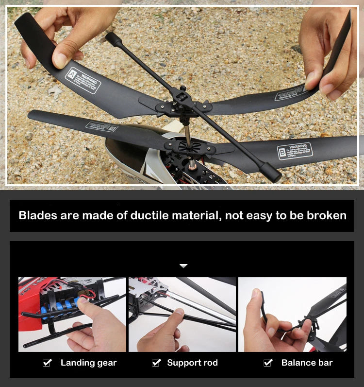 3.5CH Rc Helicopter Extra Large Remote Control Drone Durable Charging Model UAV Outdoor Aircraft Helicoptero Gift Toys for Kids