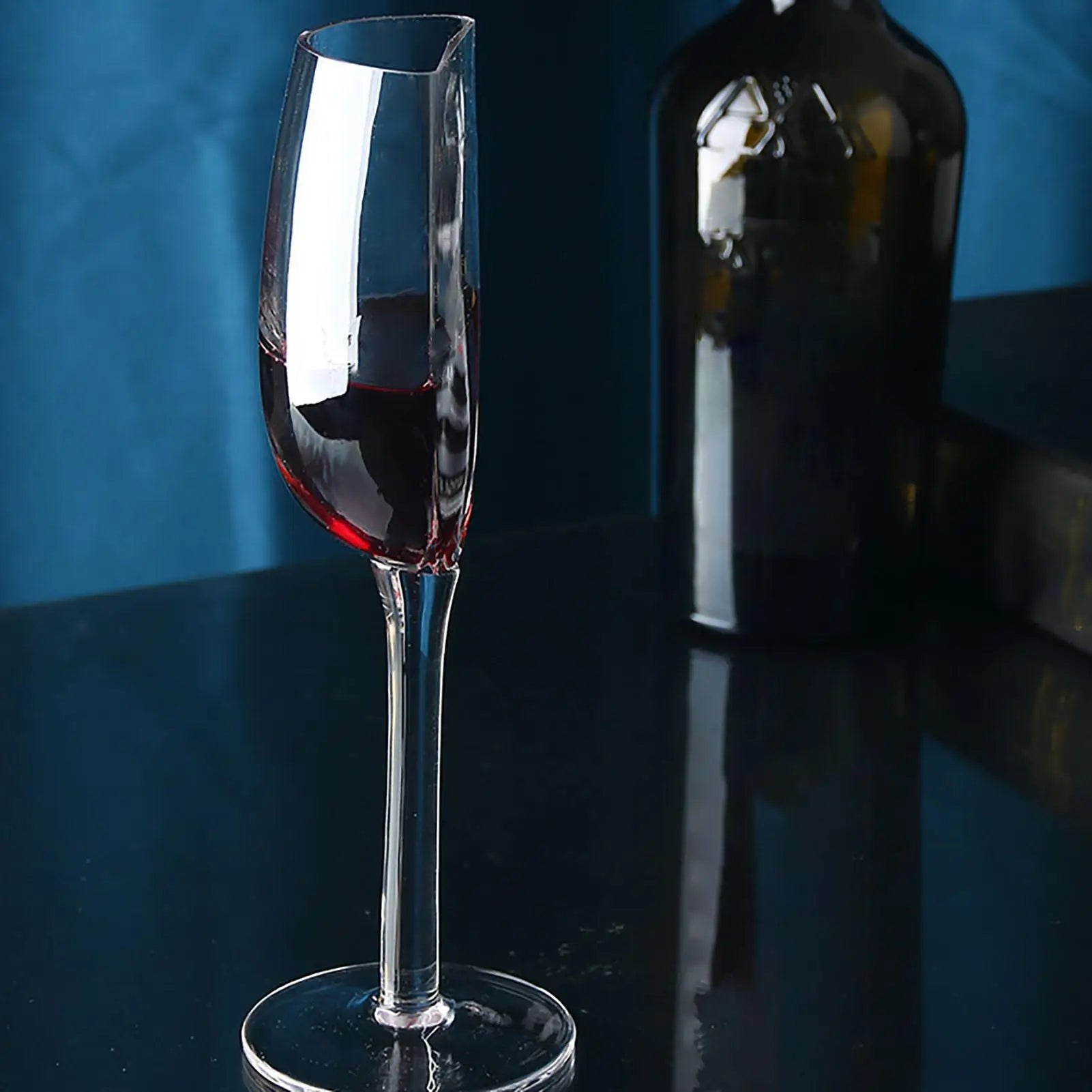 140ml Half Glass Champagne Wine Cups, Flexible Reusable Long Stem Design, Creative Wedding Holiday Glassware for Family Friends