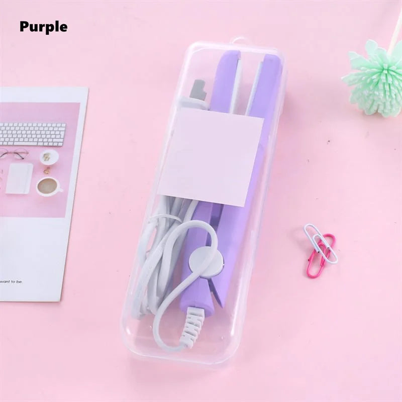 Mini Hair-Straightener Curly and Straight Hair Supplies Thermostatic Electric Ceramic Curling Iron National standard double flat