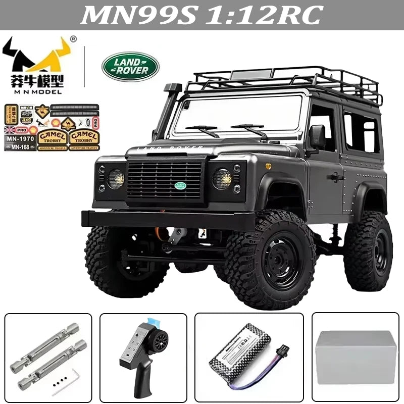 MN128 1/12 RC Car 4WD Jeep Model 2.4G Remote Control LED Light 4X4 Off Road 4WD Climbing RC Truck Electric Toy Car Gift for Boy