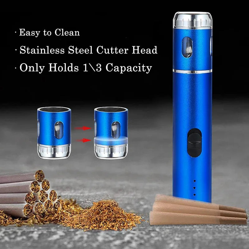 Electric Tobacco Grinder Stailess Steel Herb Spice Mill USB Herbal Crusher Household Mini Grinder Smoking Accessories