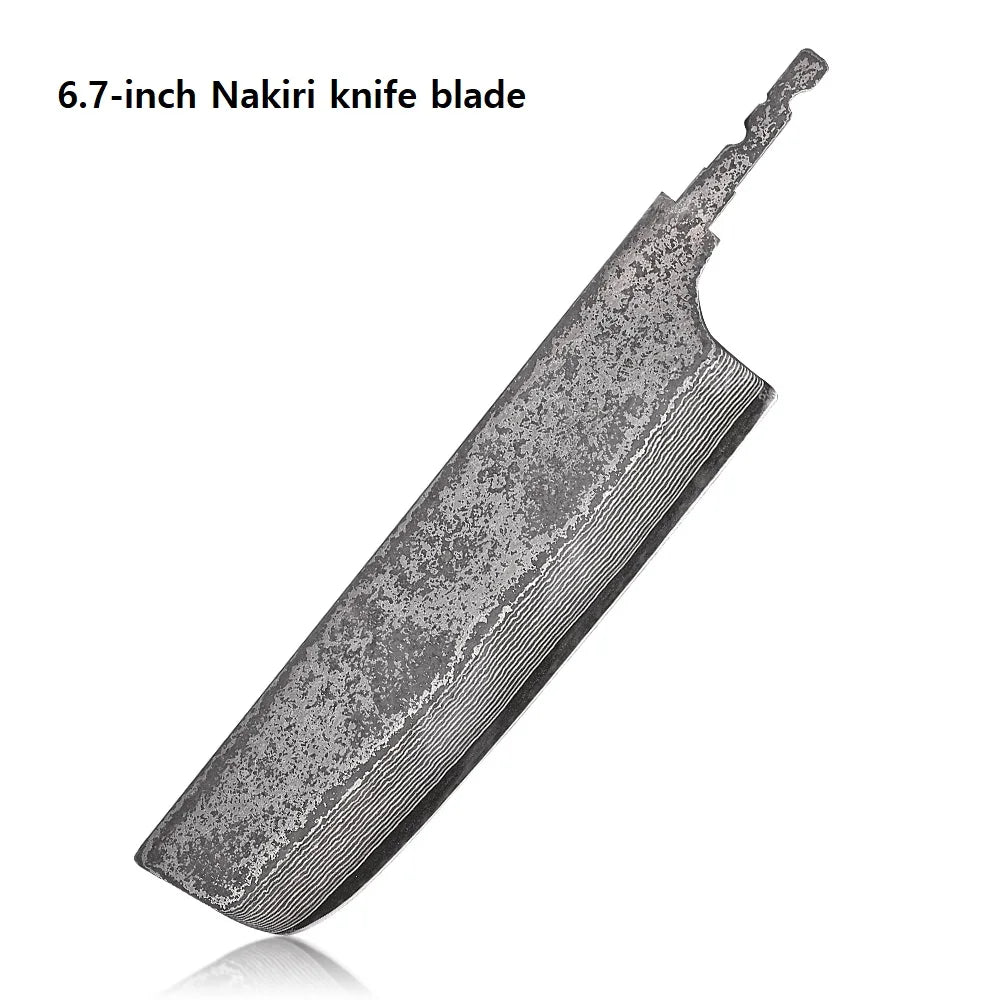 F.YOUNG DIY Damascus Steel Japanese Kitchen Chef Knife Blank Blade VG10 Full Tang Integral Hand Forged Sharp Edges Making Tools