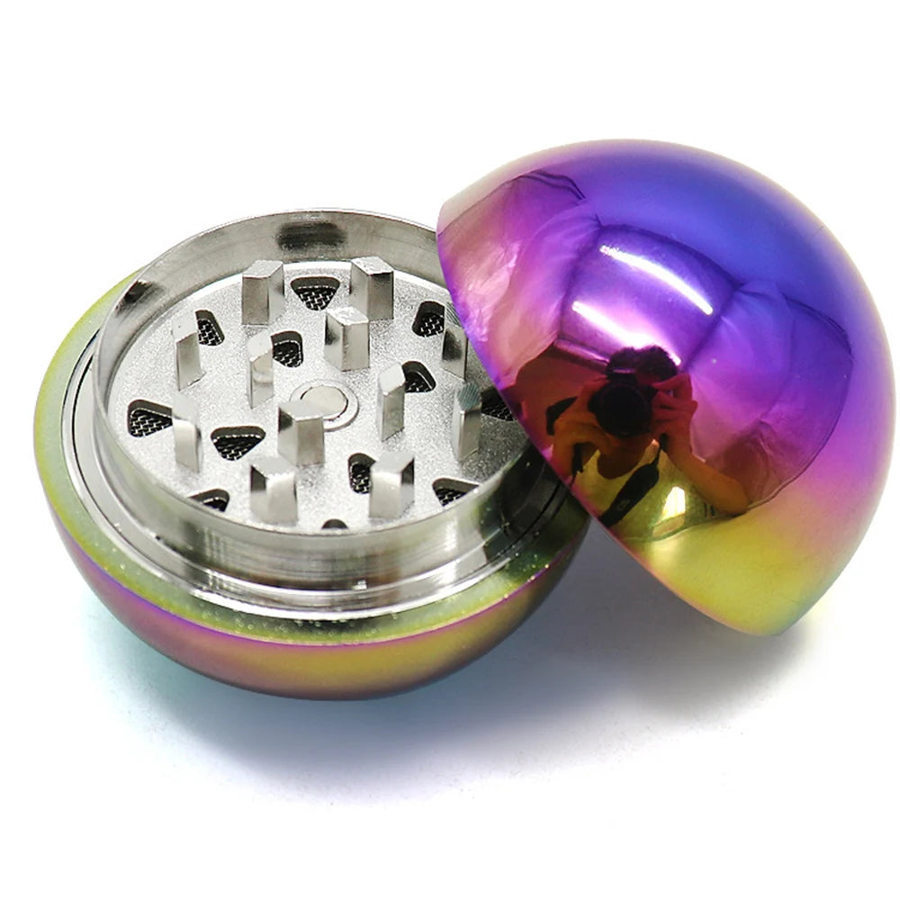 2" Ball Grinder Metal Cartoon Smoke 3 Layers Miller Tobacco Herb Grinder Round Zinc Alloy Mill Spice Crusher Accessory