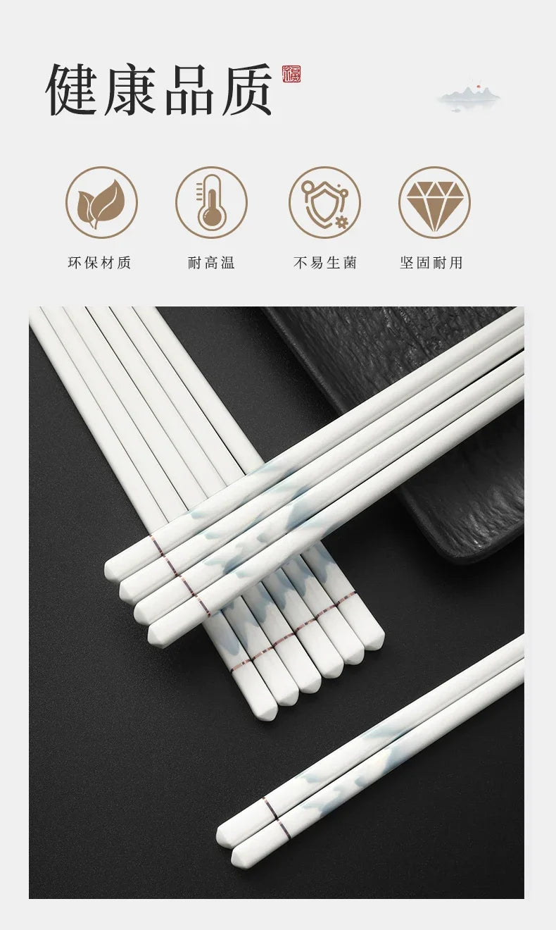High End New Antibacterial, Mildew Proof, Anti Slip Chopsticks for Household Use, Heat-resistant Household Chopsticks