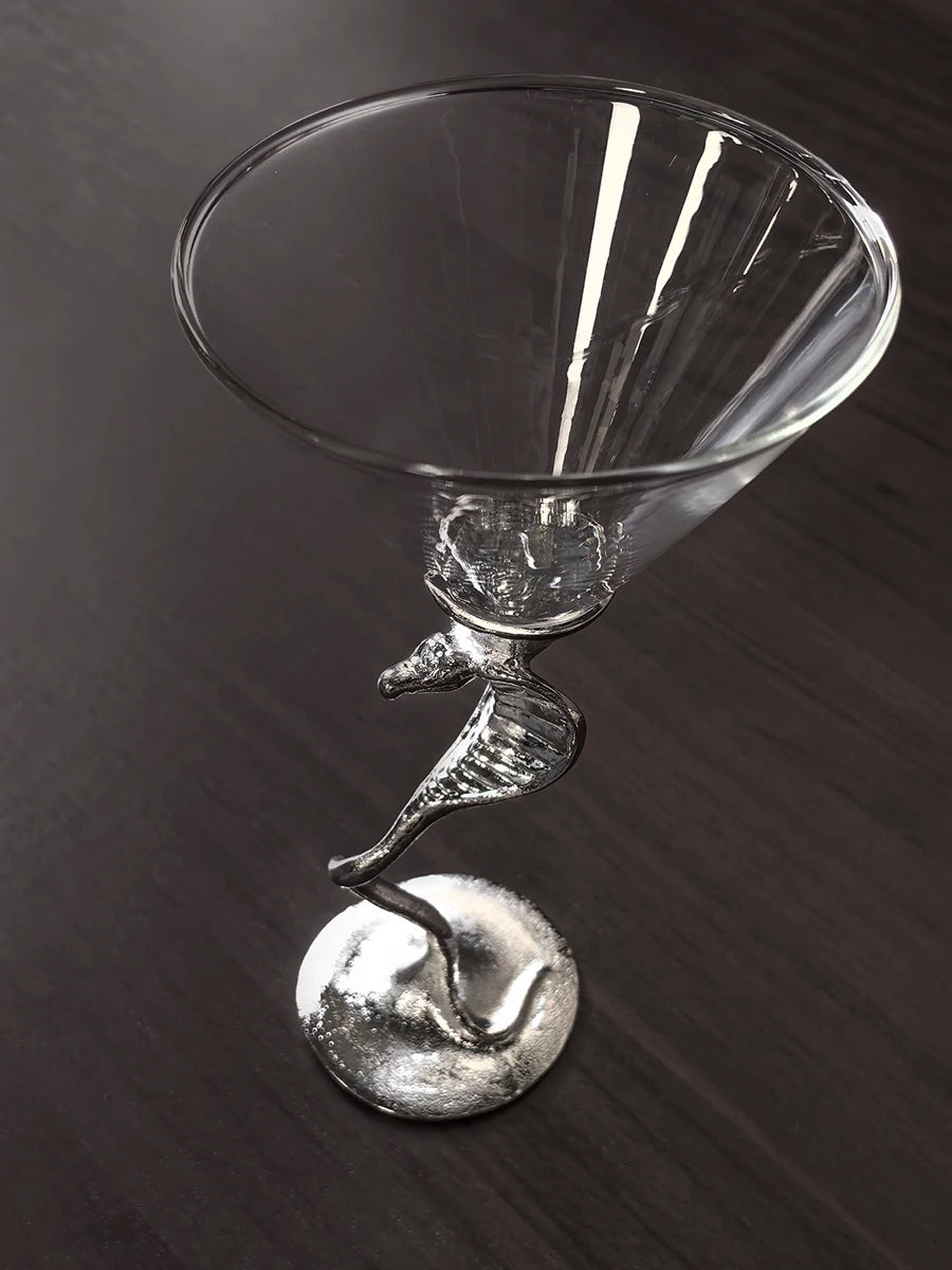 Black Snake Martini Glass, Silver Snake Wine Glass Creative Gothic Cocktail Martini Goblet Drinking Cup for Bar Party Home Decor