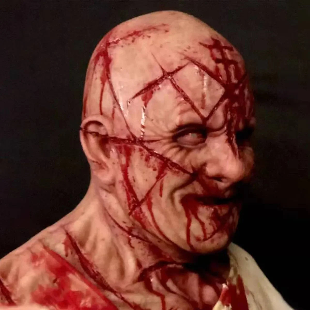 Halloween   Horror Headgear Scary Bloody Murderer Mask Latex Material Evil Role-Playing Props Tricky Prank Toy Masquerade Props