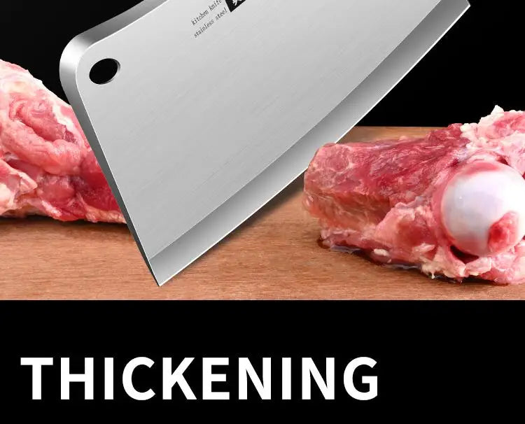 Hand Forged Kitchen Chef Knife Heavy Duty Bone Meat Butcher Cleaver, Multi-Functional knife for Home and Commercial Kitchens