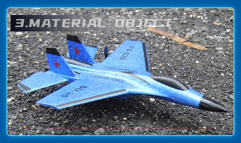 FX620   RC Foam Aircraft SU-35 Plane 2.4G   Remote Control Fighter- Plane Glider Airplane Foam Boys Toys for Children