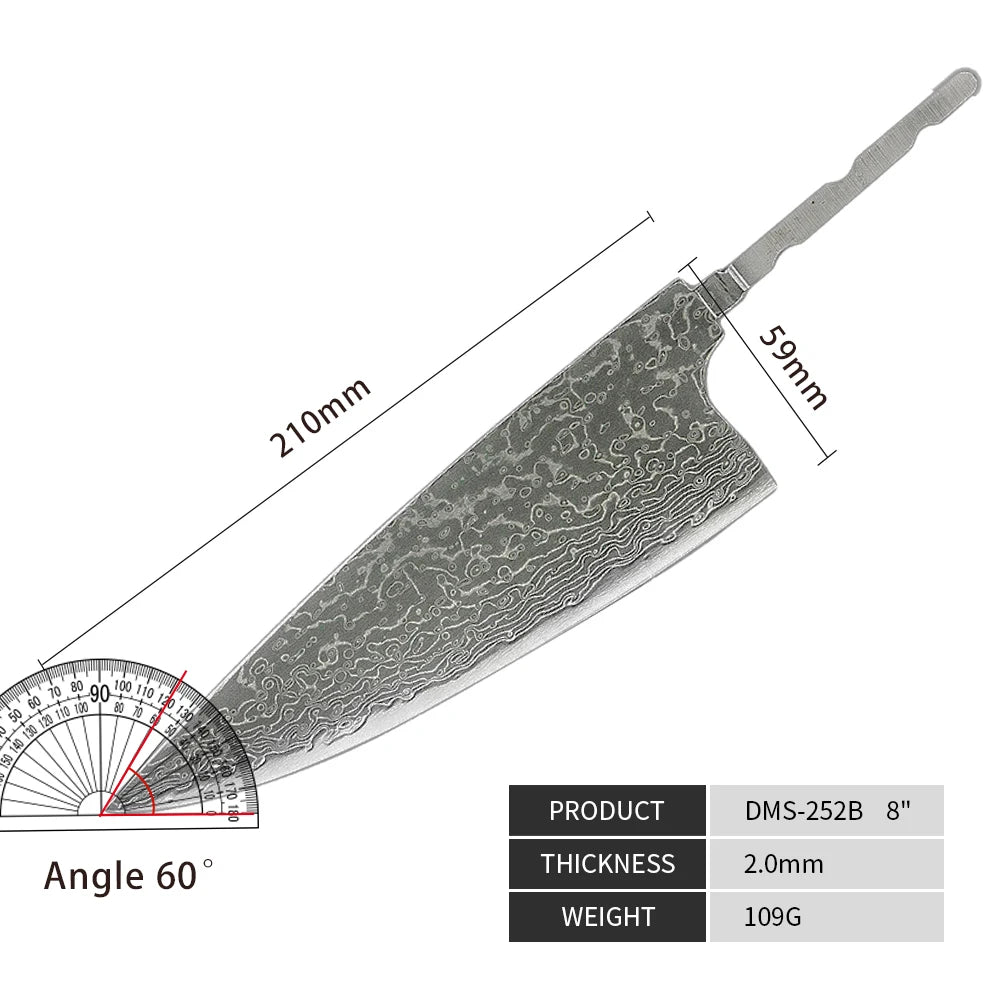 Amber Knife High Quality Kitchen Tools Blade Japanese Damascus Steel Very Good Price Global Shipping