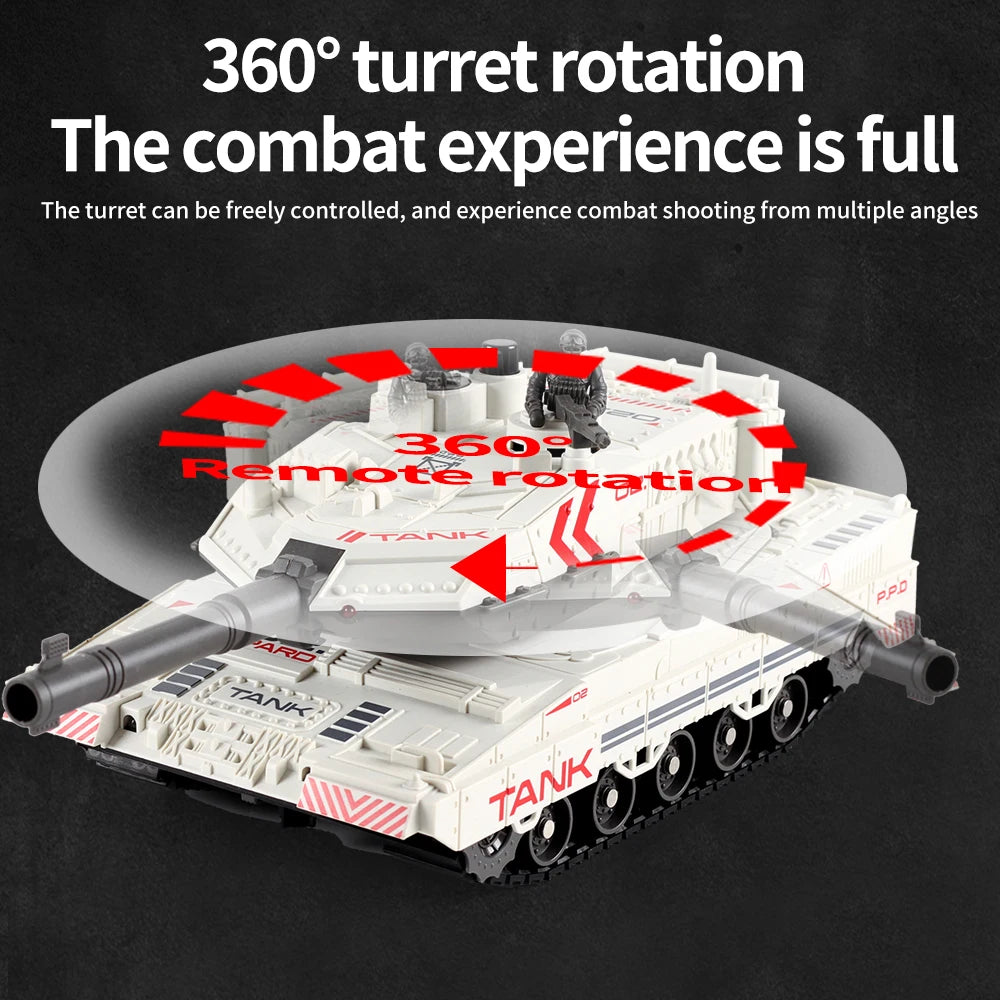 2.4G Tracked Simulation Remote Control Tank Water Bomb Spray Remote Control Vehicle War Armored Vehicle Model Children Toy Gift