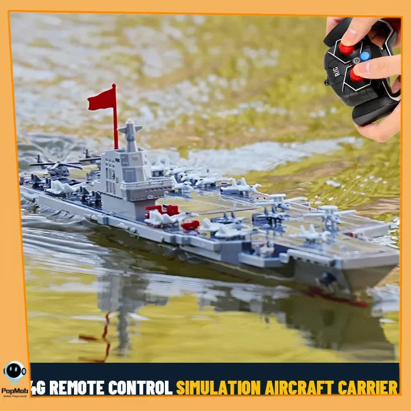 JJRC New Product Water Ship Model 2.4G Remote Control Aircraft Carrier Children's Electric Toy Remote Control Ship