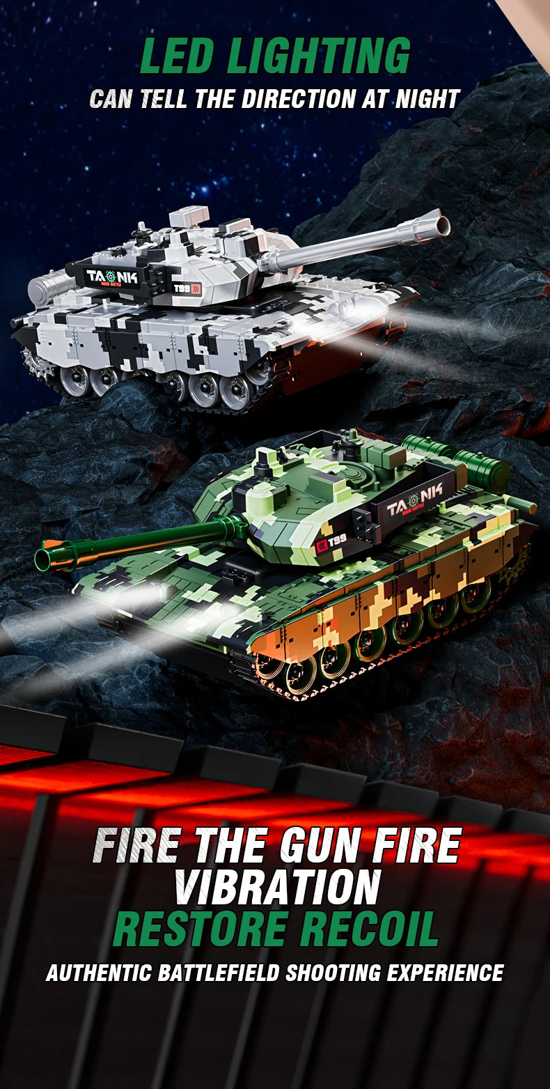 Rc Tank 99 T90 Remote Control Tanks 13Ch Shootting Function Crawler Battle Toy Car Model Electronic Toys for Boys Children Gifts