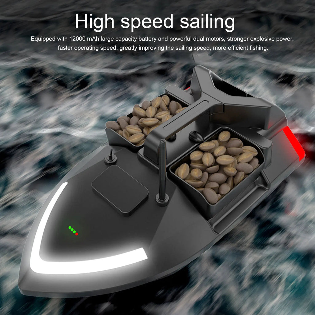 RC Fishing Finder Boat Global Position System Remote Control Fishing Bait Boat 2Kg Load Automatic Course Correction for River
