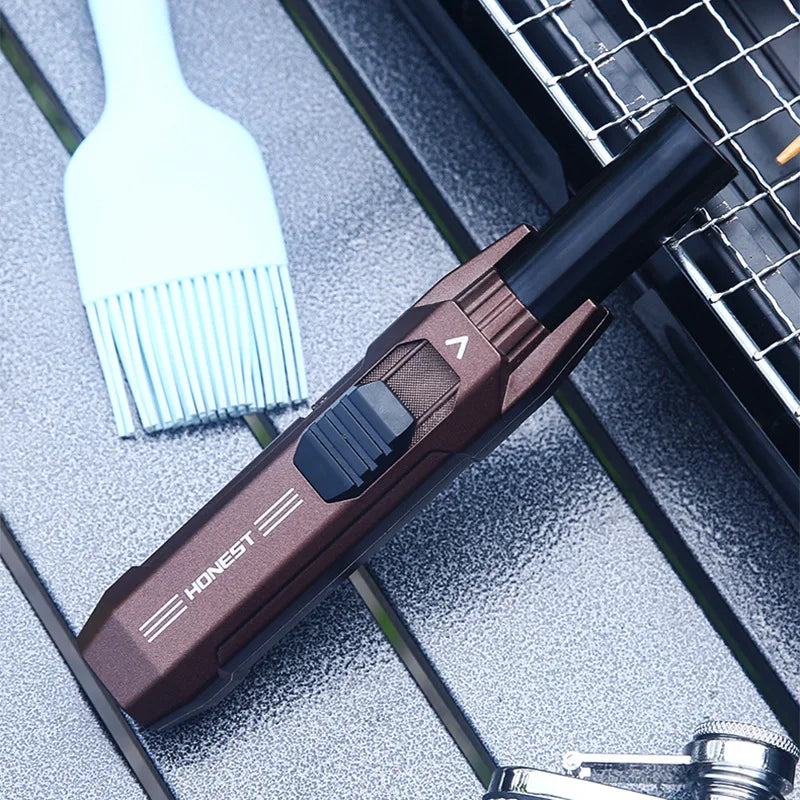 Kitchen BBQ Cigar Big Jet Flame Fire Butane Torch Outdoor Powerful Flame Camping Gun Lighter Mans Tools Without Gas No Box