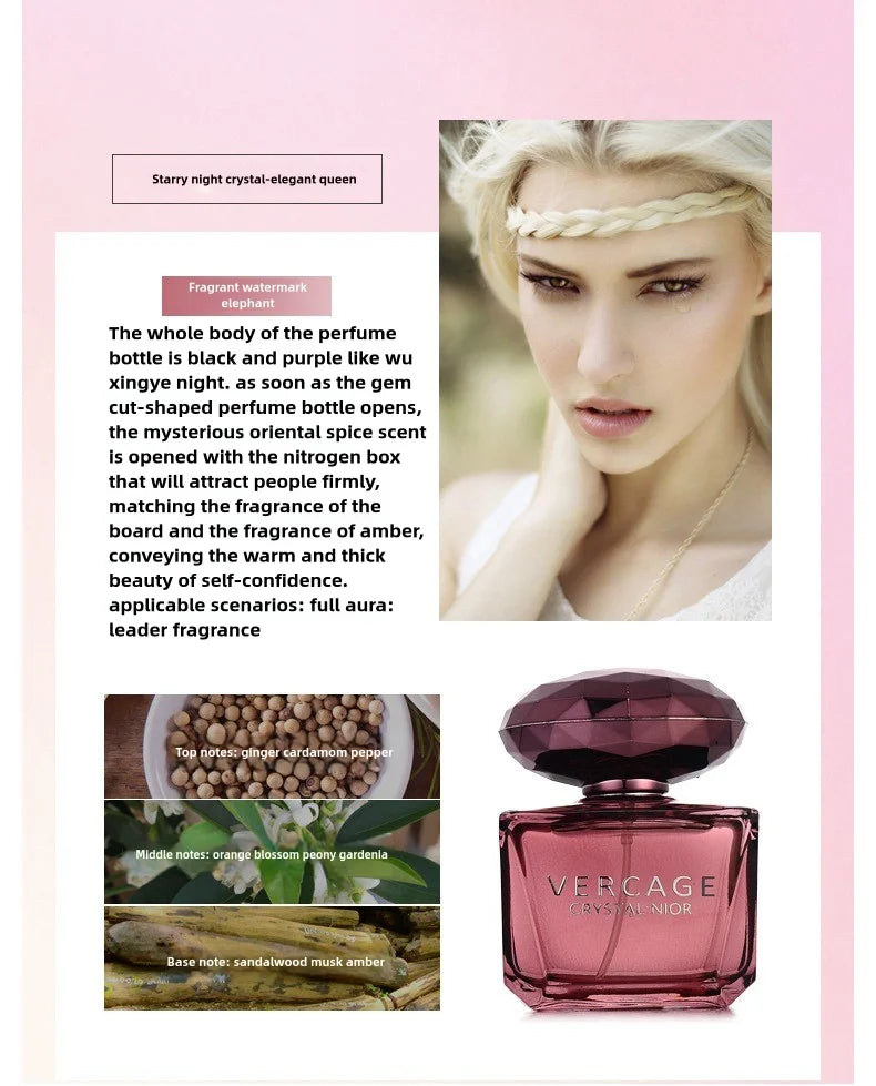 Osmanthus, Peony, and Pomegranate Fragrance Perfume for Women - Crystal Diamond Series, Light and Elegant Scent parfum