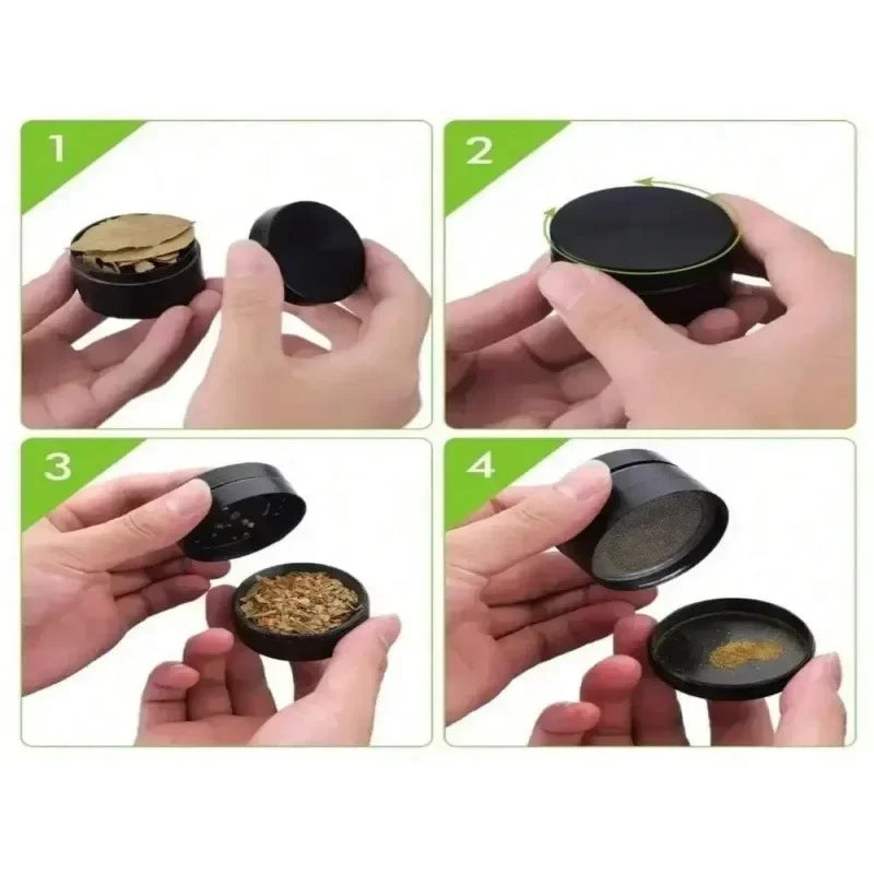 2inch Moon Herb Grinder Spice Manual Crusher Metal Pestle 4-Layers Pepper Mortar Salt Mill Grinder Tools Smoking Accessories