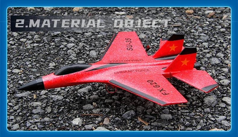 FX620   RC Foam Aircraft SU-35 Plane 2.4G   Remote Control Fighter- Plane Glider Airplane Foam Boys Toys for Children